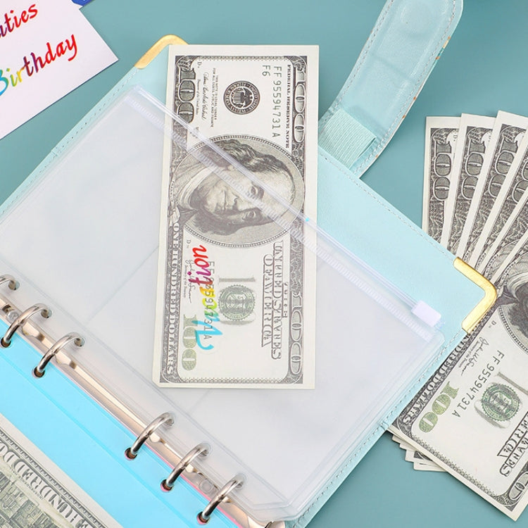 A6 Loose-leaf Notebook Budget Book Marbled Handbook,Style: Deluxe Model(Light Gray) by buy2fix