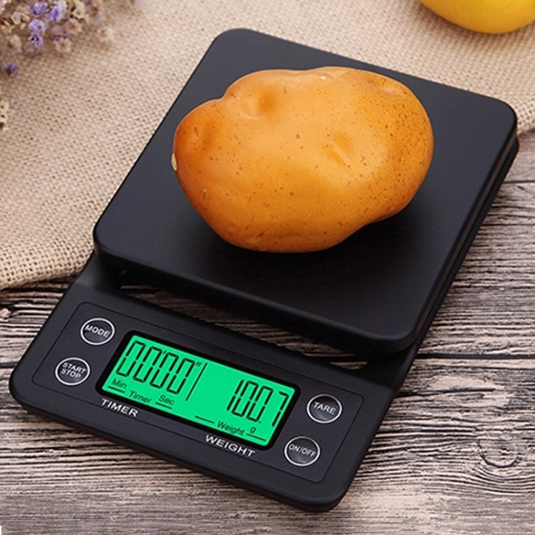 Hand Punch Coffee Scales Timing Electronic Timer Scale Kitchen Scales, Model:5kg/0.1g(Wine Red) by buy2fix