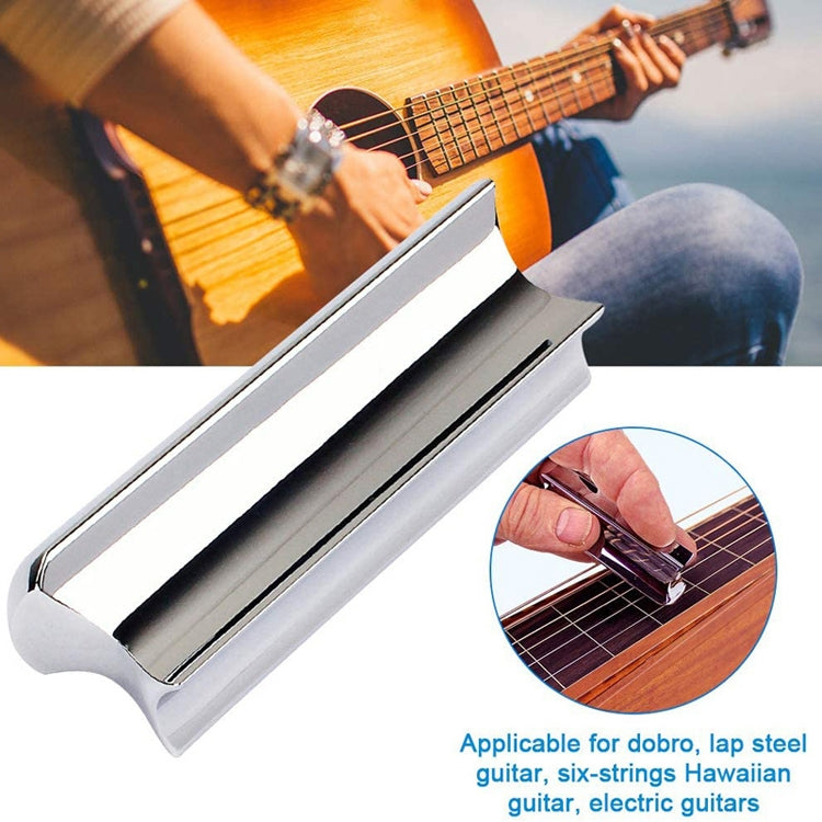 Metal Zinc Alloy Solid Guitar Slider Folk Slide Block, Size:70mm(Silver) - Guitar Tuner Accessories by buy2fix | Online Shopping UK | buy2fix