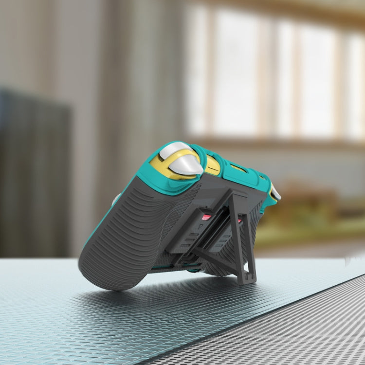 For Switch Lite Protective Shell Game Card Box Protective Sleeve Bracket Grip(Pure green) by buy2fix