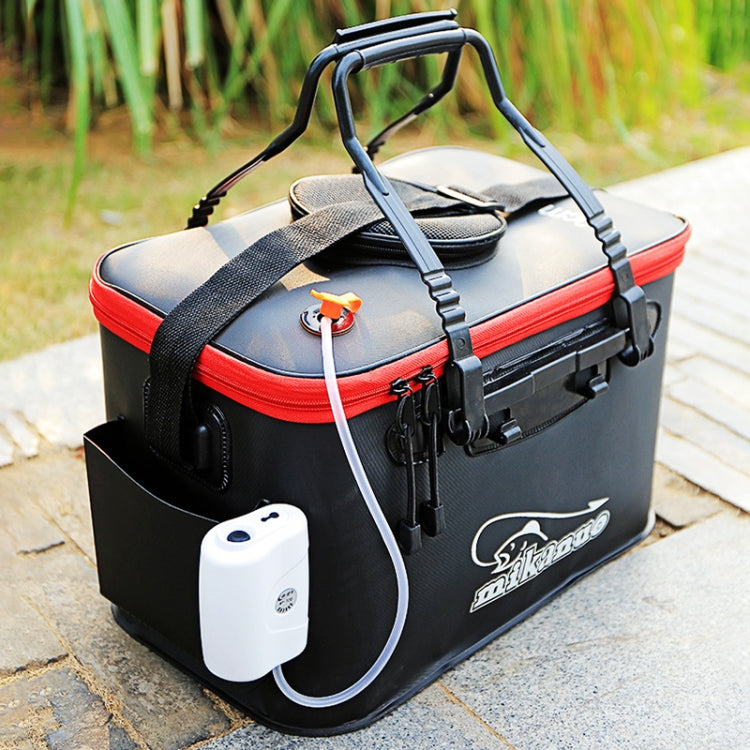 Thickened Multifunctional Folding Live Fish Box Fishing Bucket, Size:45 cm (with Handle and Side Pocket)(Black) by buy2fix