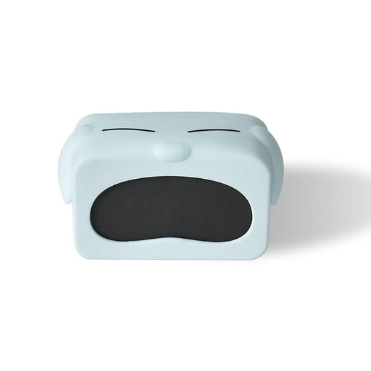 Mini Cute Cartoon Multifunctional Digital Luminous Thermometer Small Alarm Clock(Blue Dog) by buy2fix