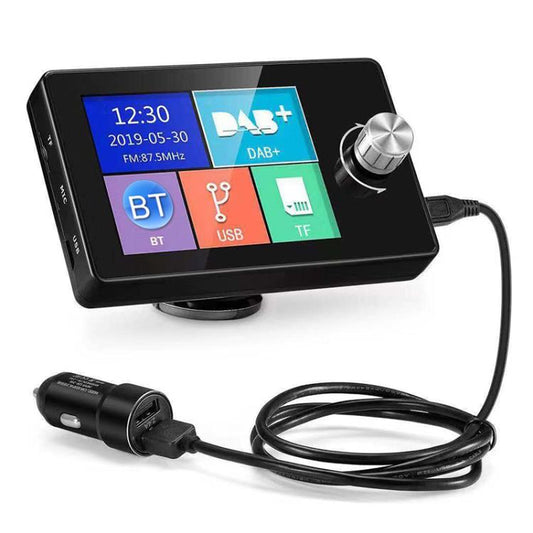 2.8 inch Car DAB+Digital Broadcasting Colorful Screen Receiver FM Forwarding AUX Output by buy2fix