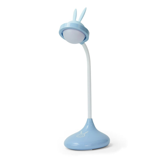 Rabbit Touch Desk Lamp USB Charging Eye Protection Creative Student Reading Bedroom Folding Bedside Light(Blue) by buy2fix