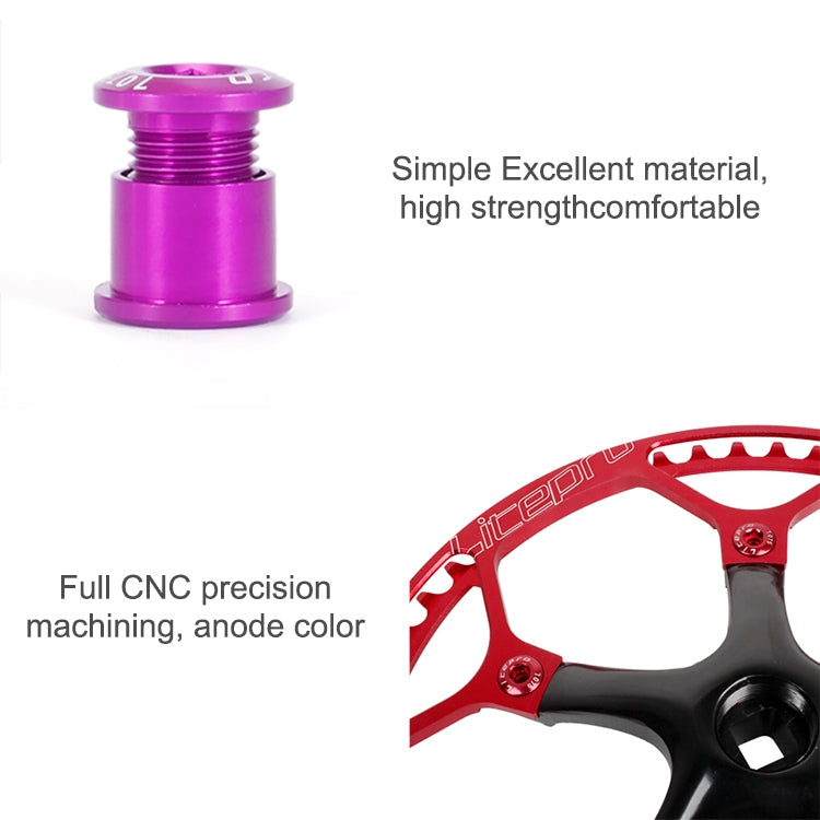 5 PCS Litepro Mountain Bike Bicycle Plate Nail Sprocket Plate Screw Folding Bike Modified Single Plate Nail(Pink) - Screws by Litepro | Online Shopping UK | buy2fix