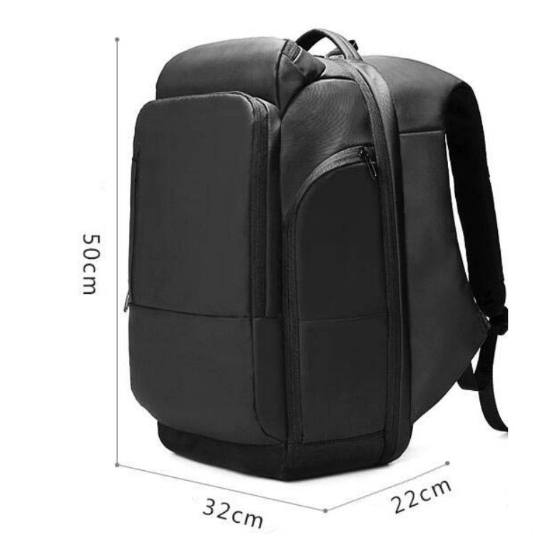 Business Travel Bag PVC Waterproof Backpack(Black) by buy2fix