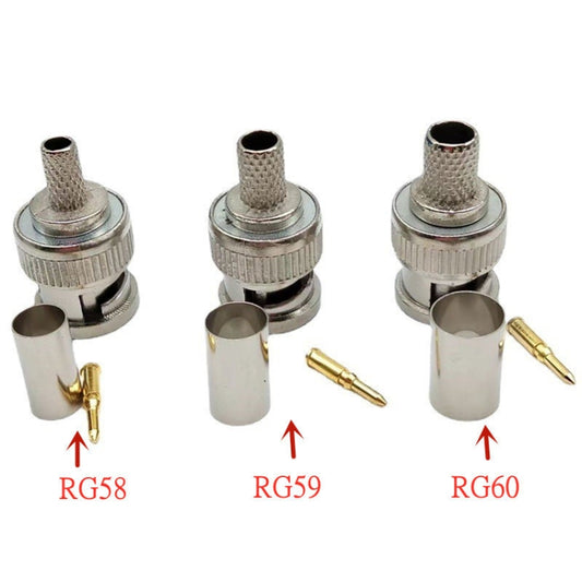 5pcs Cold Pressed BNC Plug Wiring Head, Specification: 58 by buy2fix