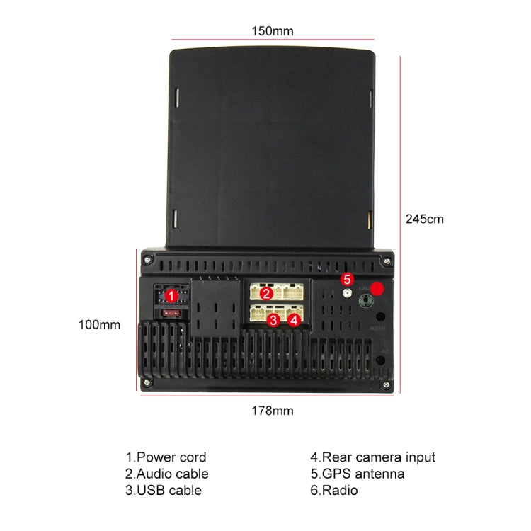 9.7 inch Vertical Screen HD 2.5D Glass Car MP5 Player Android Navigation All-in-one Machine, Specification:Standard - Car MP3 & MP4 & MP5 by buy2fix | Online Shopping UK | buy2fix