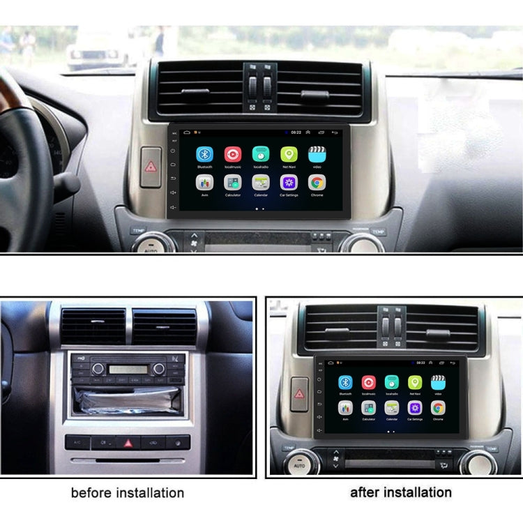 Car 7 inch Universal Android Navigation MP5 Player GPS Bluetooth Car Navigation All-in-one, Specification:Standard +8 Lights Camera by buy2fix