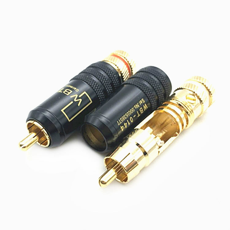 2pcs WBT-0144 RCA Lotus Plug AV Audio and Video Plug(Black) by buy2fix