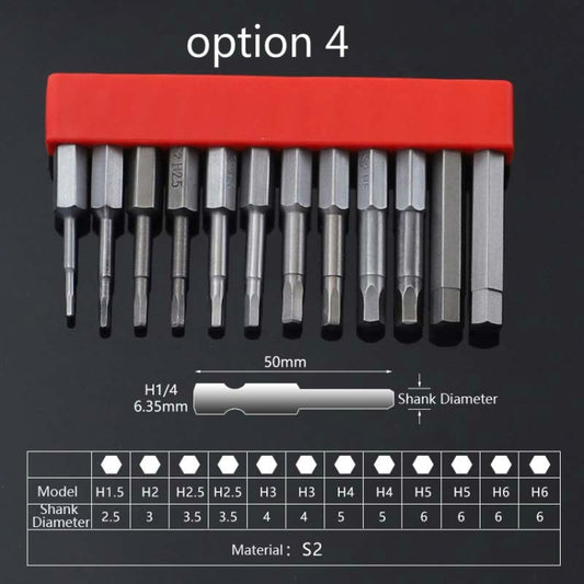 12 PCS / Set Screwdriver Bit With Magnetic S2 Alloy Steel Electric Screwdriver, Specification:4 by buy2fix