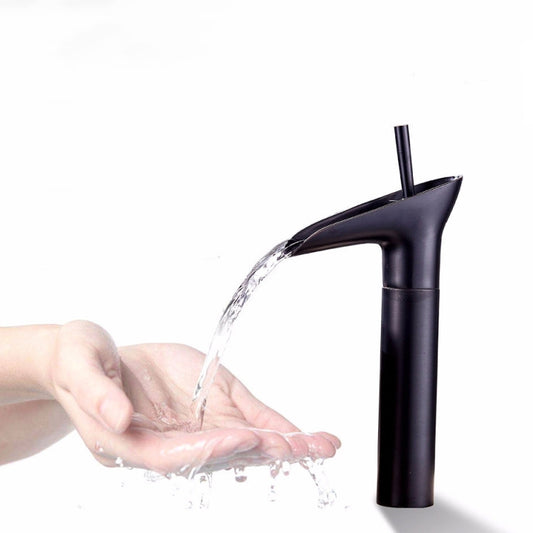 Bathroom Faucet Washbasin Waterfall Hot & Cold Faucet, Specification:99529 Black by buy2fix