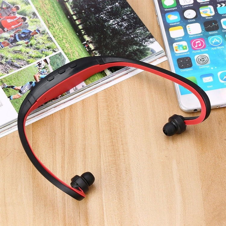 S9 Wireless Sports Bluetooth Earphones for iPhone Huawei XiaoMi Phone, Support TF / SD Card & Microphone(Black) by buy2fix