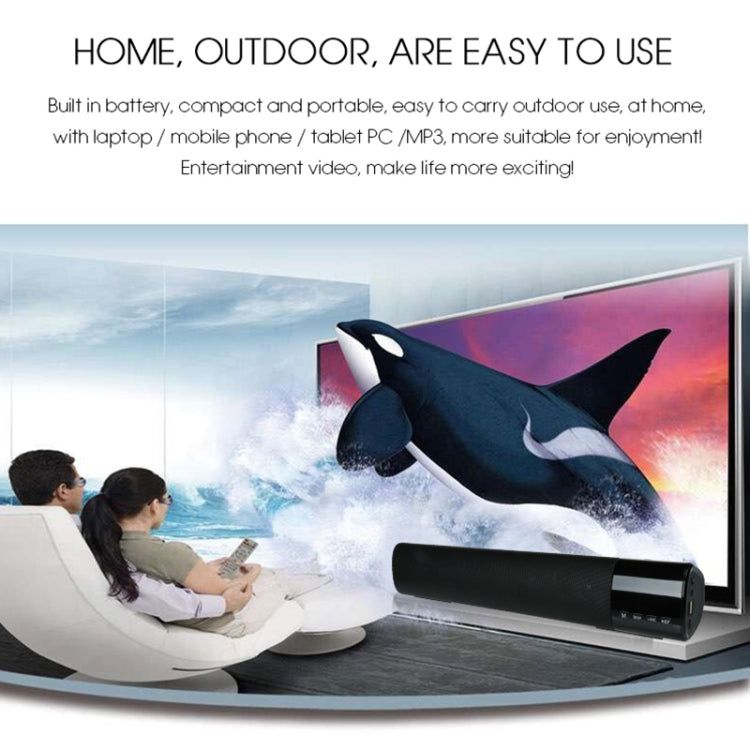 TOPROAD High Power 10W HIFI Portable Wireless Bluetooth Speaker Stereo Soundbar TF FM USB Subwoofer Column for Computer TV Phone(Silver) - Desktop Speaker by buy2fix | Online Shopping UK | buy2fix