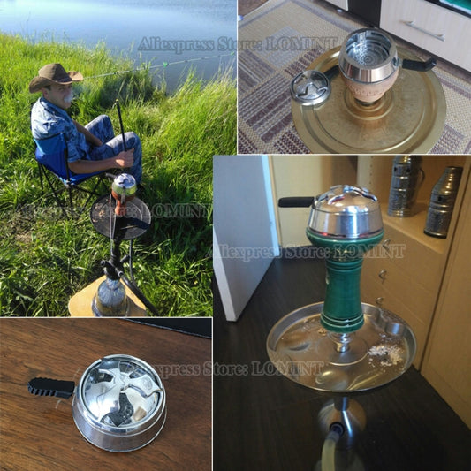 Aluminum Alloy Kaloud Charcoal Holder Stove Burner for Shisha Hookah Bowl Hookah Head Heat Keeper(Black) by buy2fix