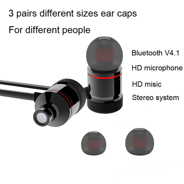 MoreBlue S07 Wireless Bluetooth Earphones Metal Magnetic Stereo Bass Headphones Cordless Sport Headset Earbuds With Microphone(Black) by buy2fix