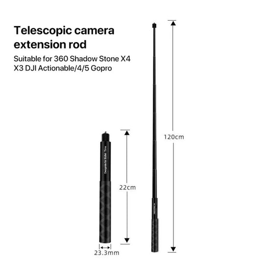 1.2m Selfie Stick for Insta360 ONE X and ONE Sport Camera Handle Accessories by buy2fix