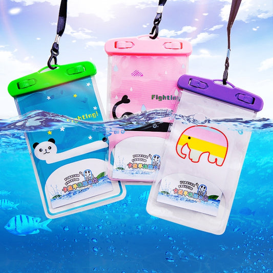 10 PCS Large Outdoor Photo Transparent Waterproof Cartoon Mobile Phone Bag, Style:Squirrel by buy2fix