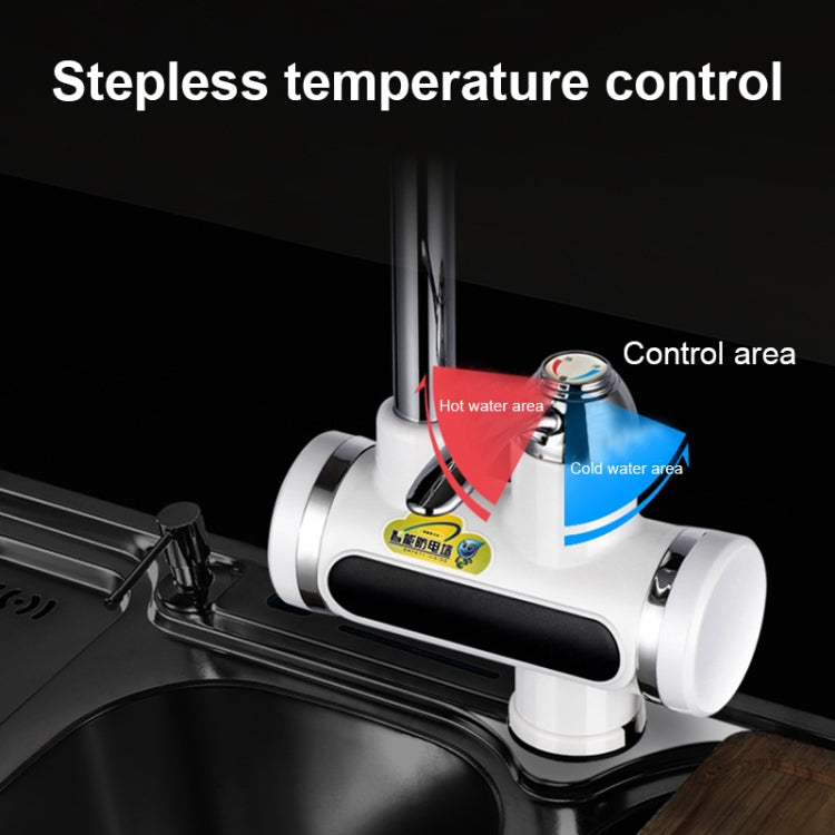 220V Kitchen Tankless Water Heater Instant Electric Faucet Electric Heater Tap with Temperature Display(Water from below) by buy2fix