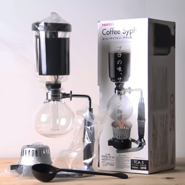 Classic Siphon Coffee Pot Black Handle Glass Syphon Pot for 5 People, Size:37.5x11.3cm(Black) by buy2fix
