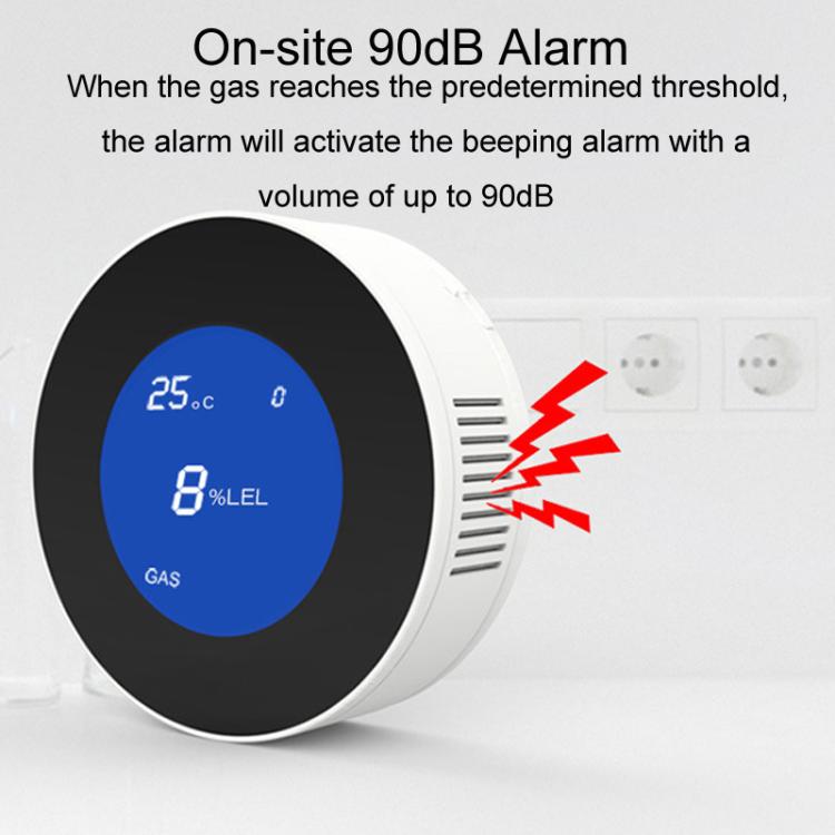 Gas Detector Alarm Leakage Sensor Natural Gas Leak Detector(Common On-site Audible and Vision Alarm) - Smoke Gas Detector by buy2fix | Online Shopping UK | buy2fix