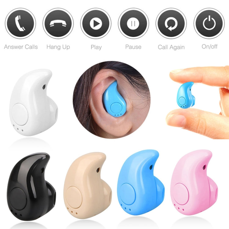 S530 Mini In-ear Sport Handsfree Wireless Bluetooth Earphone, with Microphone(beige) by buy2fix