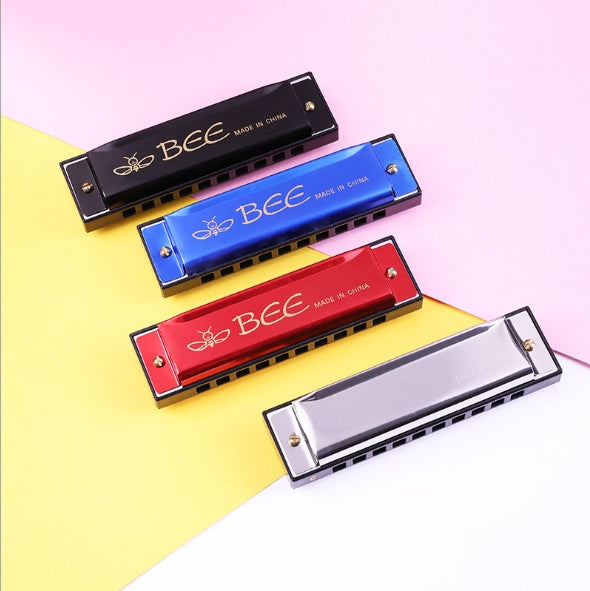 BEE 10-holes Dual-tones C Tone Brace Harmonica(Blue) - Wind Instrument Accessories by BEE | Online Shopping UK | buy2fix