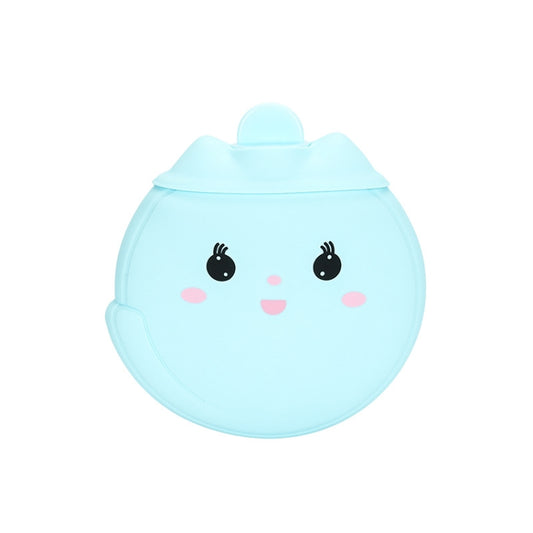 Cartoon Silicone Mini Warm Belly Warm Palace Water Injection Explosion-Proof Warm Water Bag(Sky Blue) by buy2fix