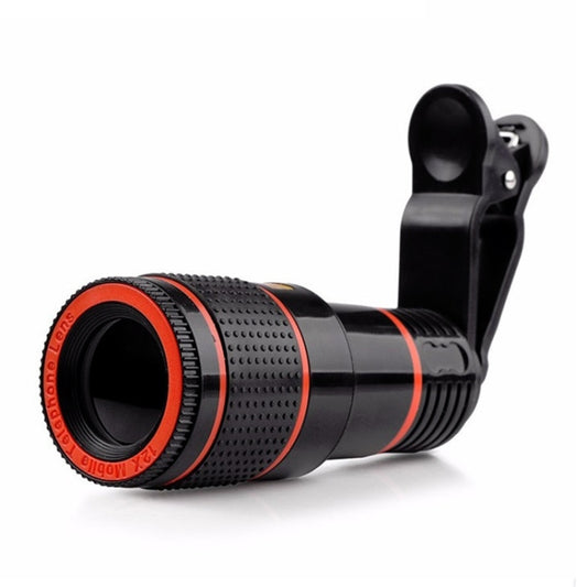 12X Telephoto Telescope Camera Zoom Mobile Phone External Lens(Black) - Telescope & Microscope by buy2fix | Online Shopping UK | buy2fix
