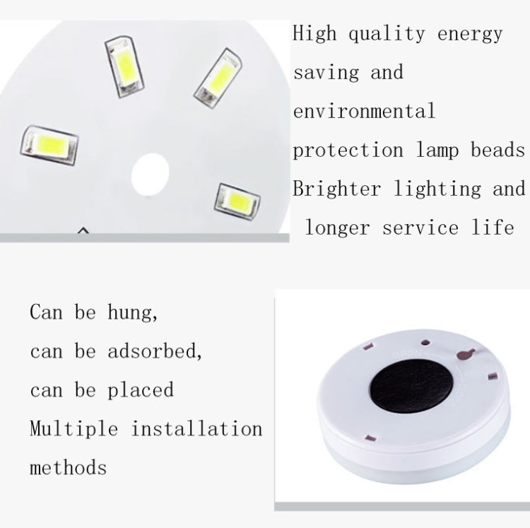 Intelligent Human Body Induction LED Night Light Control Bedroom Bedside Table Lamp, Style:Battery Model(White Light) by buy2fix