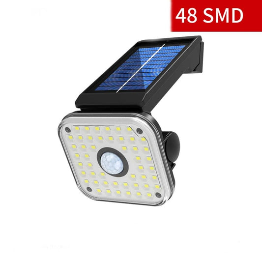 48 LED Solar Wall Light Outdoor Waterproof Human Body Induction Garden Lamp Street Light by buy2fix