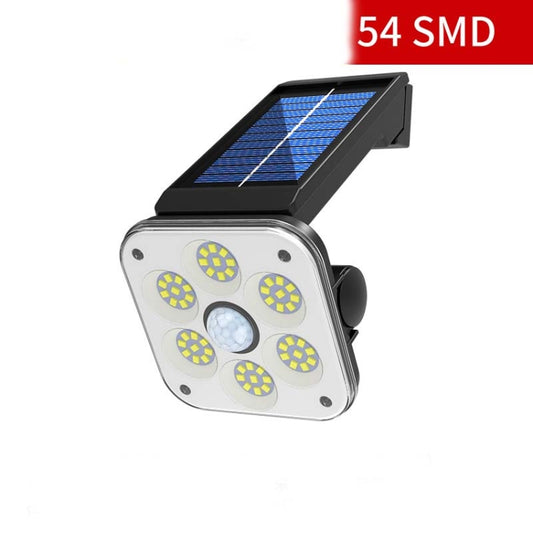 54 LED Solar Wall Light Outdoor Waterproof Human Body Induction Garden Lamp Street Light by buy2fix