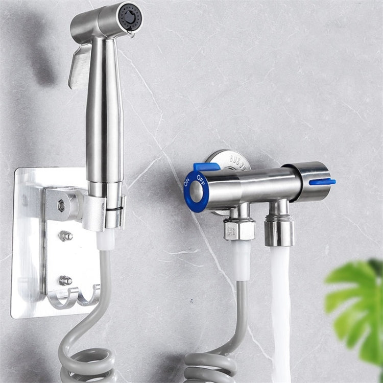 Stainless Steel One-In-Two-Out Multi-Function Three-Way Valve Faucet, Specification: Double 4-point Thread by buy2fix
