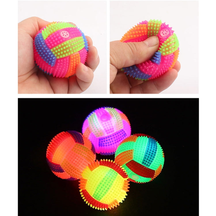 10 PCS Luminous Volleyball Bouncy Ball Massage Ball Whistle Thorn Ball, Random Color Delivery, Diameter: 7.5cm by buy2fix