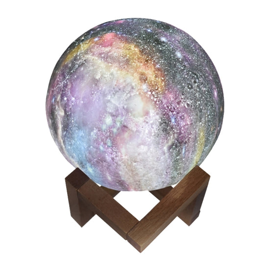 1W 3D Moon Lamp Children Gift Table Lamp Painted Starry Sky LED Night Light, Light color: 8cm Touch Control 7-colors by buy2fix