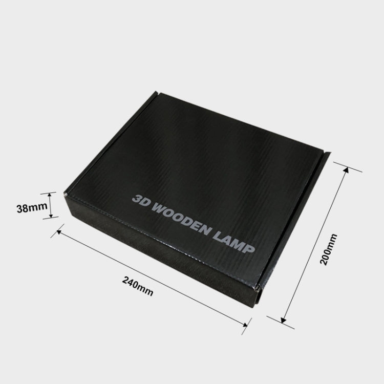 2.5W Cross Pine Craft Table Lamp Wooden LED Night Light(Warm White Light) by buy2fix