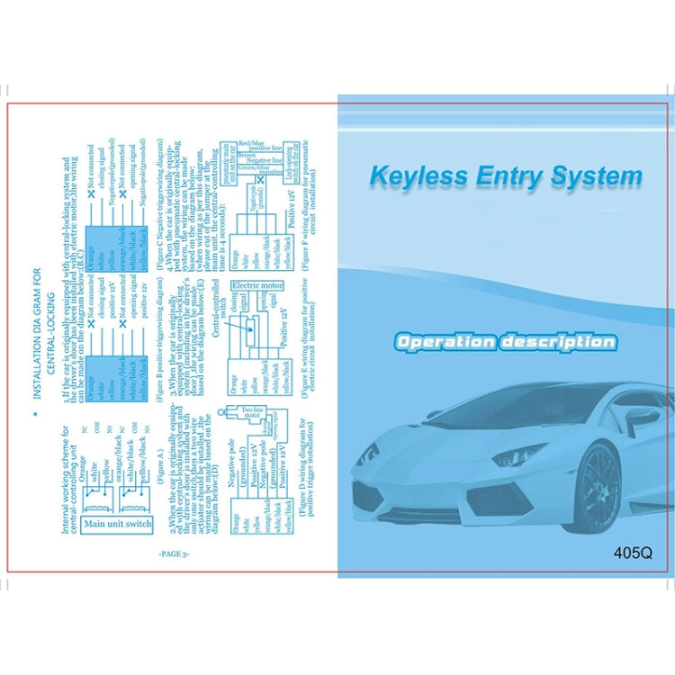 3pcs /Set Universal Car Keyless Entry Remote Control Central Lock With Indicator Light And Horn Function by buy2fix