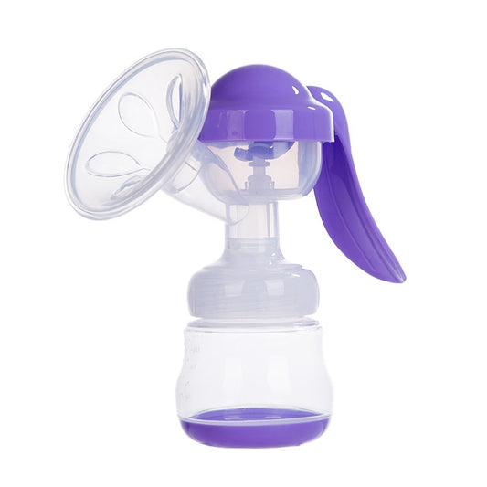 Painless Strength Adjustable Manual Massage Breast Pump(Purple) by buy2fix