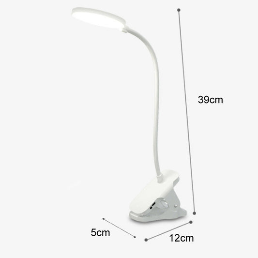 Charging 800mAh Single Color Temperature Three-level Adjustment LED Clip Desk Lamp USB Eye Protection Bedside Lamp by buy2fix