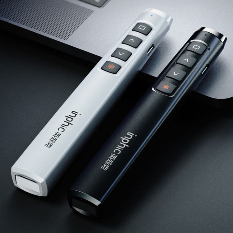 Inphic PL1 Wireless Pointer Laser Remote Control Pen Office PPT Flip Pen Multimedia Projection Red Laser Pen, Colour: Battery Black - by Inphic | Online Shopping UK | buy2fix