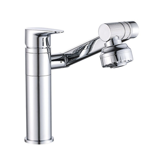 Universal Swivel Faucet Bathroom Hot & Cold Dual-Out Mode Faucet, Specification: Short HT-805065 by buy2fix