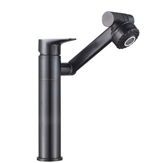 Universal Swivel Faucet Bathroom Hot & Cold Dual-Out Mode Faucet, Specification: High HT-99528-1 by buy2fix