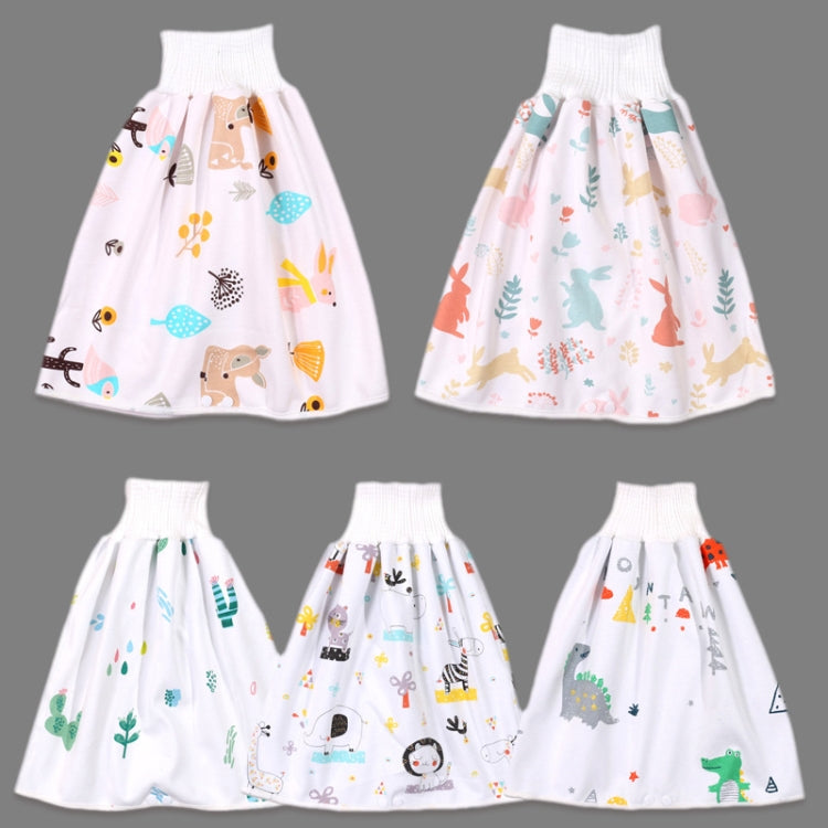 Baby Water-Proof And Leak-Proof Cloth Diapers Children Washable Cotton Cloth Bed-Wetting Skirt Pants, Colour: L(Elephant Curl Lion) by buy2fix