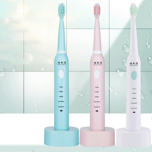 DELIPU Electric Toothbrush Rechargeable Sonic 5-Speed Adjustment Children Adult Household Waterproof Soft Hair Whitening Toothbrush USB Charging Stand(Pink) by buy2fix