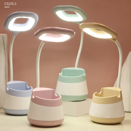 USB Charging LED Desk Light Eye Protection Lamp with Pen Holder and Phone Holder(CS276-3 Green) by buy2fix