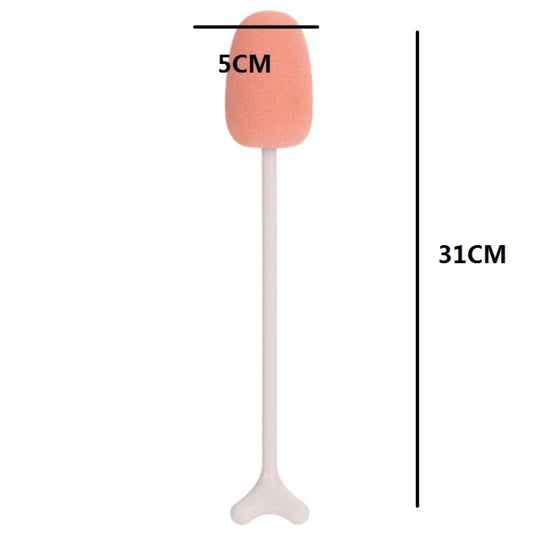 Long Handle Vertical Cup Brush Baby Bottle Sponge Cleaning Brush, Length: 29cm(Pink) by buy2fix