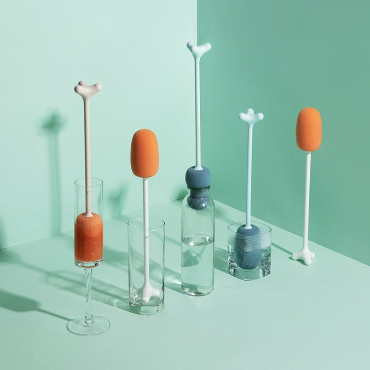 Long Handle Vertical Cup Brush Baby Bottle Sponge Cleaning Brush, Length: 29cm(Pink) by buy2fix