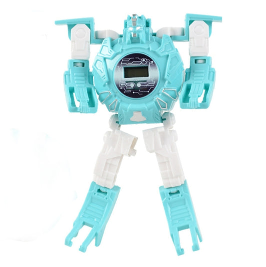 3 PCS Children Electronic Watch Cartoon Deformation Robot Toy Watch(Blue) by buy2fix