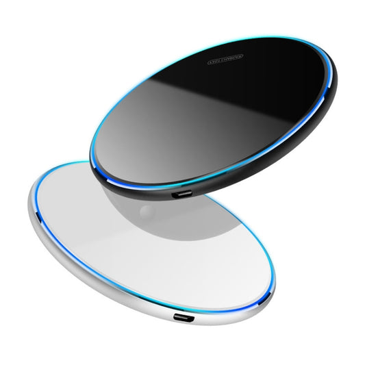 X8 15W QI Round Acrylic Mirror Wireless Charger(Black) by buy2fix