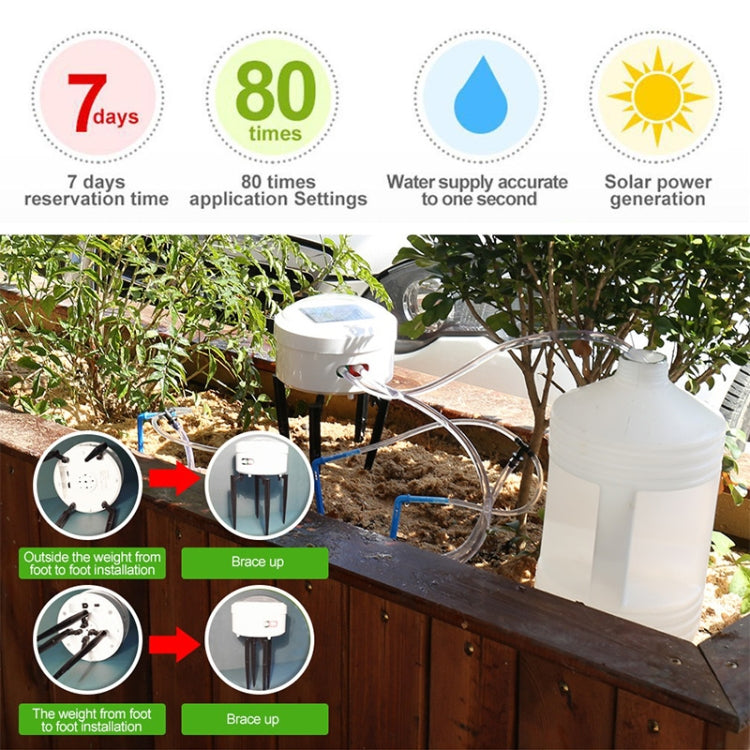YGBH-1 Solar Automatic Flower Watering Device Household Intelligent Timing Lazy Watering Device,US Plug by buy2fix